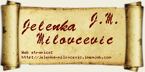 Jelenka Milovčević vizit kartica